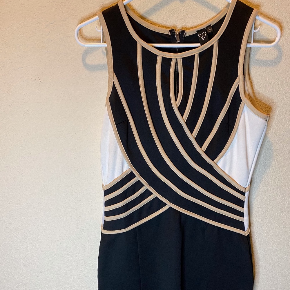 Black and gold dress